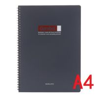 日本國譽(KOKUYO)Gambol渡邊雙螺旋裝訂PP面筆記本子/記事本7mm橫線35行 A4/80頁 顏色隨機 WCN-DS4000 筆記本 練習(xí)本 線圈本
