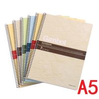 日本國譽(KOKUYO)Gambol渡邊學(xué)生螺旋裝訂本子/記事本/軟抄本7mm橫線27行 A5/50頁橫翻  WCN-S5507