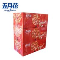 五月花(May Flower) A19613S喜慶版盒裝面紙-200抽(小財神) 盒裝抽紙