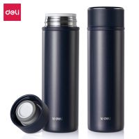得力LL601-BGY商務(wù)保溫杯（500ml）(灰)(個) 保溫杯 水杯 水壺 杯子